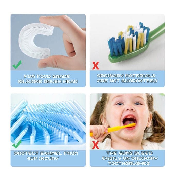 Cepillo de dientes en shape de U para niños de 360°